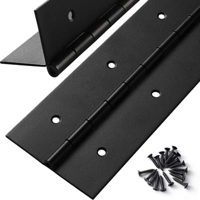 Zwaar RVS Continuscharnier Zwart 11 inch - Krasbestendig voor Kisten, Deuren en Meubels