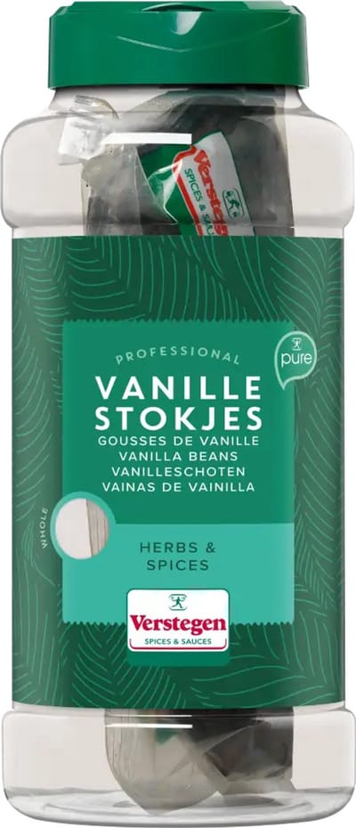 Verstegen - Vanillestokjes - Pure - Strooibus Large - Kruiden & specerijen - 72g