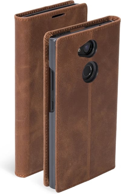 61238 Krusell Sunne 2 Card FolioCase Sony Xperia L2 Vintage Cognac