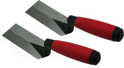 Benson Metseltroffel - 2x - gehard staal - soft grip - 12 x 5 cm - Troffel