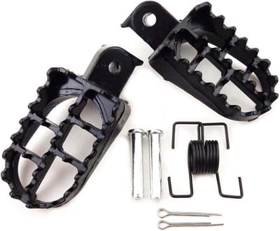 Motorfiets Voetsteunen - Pedaal Set - Offroad Rijden - Aluminium Constructie - 20 x 50 mm - Zwart