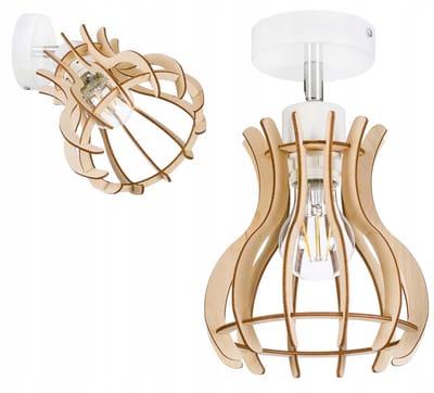 Loft Wandlamp E27 Verstelbaar Hout - Stijlvol en Functioneel