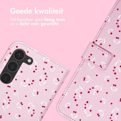 imoshion Hoesje - Geschikt voor Samsung Galaxy S23 - Design Bookcase smartphone - Blush Berries