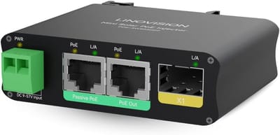 PoE Switch - Netwerk Switch - Zonne-energie Netwerk - Passieve PoE Uitgang - 8.3 x 6.3 cm - Zwart