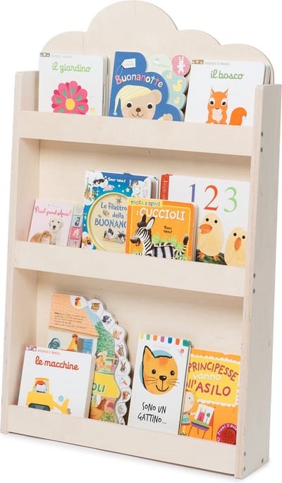Dotty Natural huis boekenkast Montessori multiplex 60x95x13cm