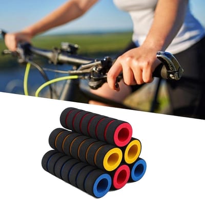 Fiets Stuurhoezen - Handvat Covers - Comfortabel Rijden - Schokabsorberend Schuim - 10.8 cm Lengte - Rood