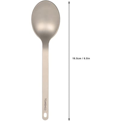 TOMSHOO Titanium Tafelgerei Dinerlepel Bestek Vlakwaar voor Thuis Buiten Kamperen Spoon gray