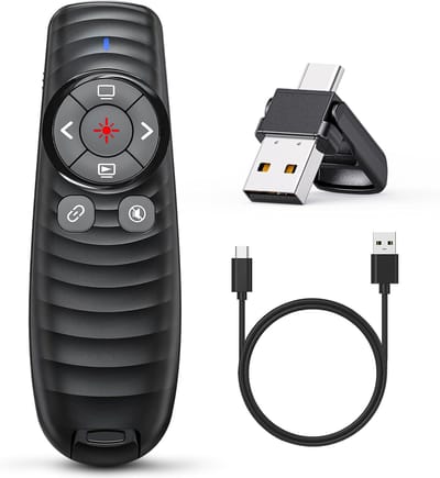 Fokelyi - Presentatie Klikker - Laser - Pointer - Presenter - USB Ontvanger - Incl. USB C Adapter