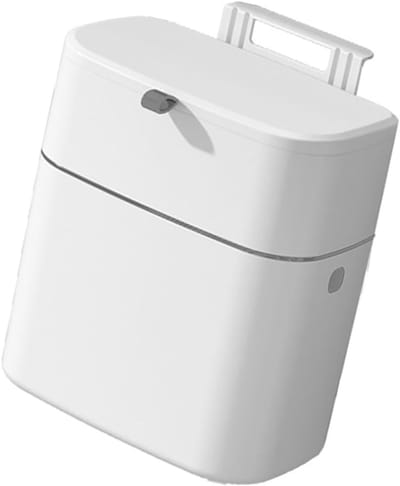 Keuken Compostbak - Afvalbak Binnenshuis - Voedselresten Verwerken - Lekvrij Ophangsysteem - 8L 10L Capaciteit - Wit