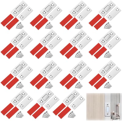 Dailygoods- Kastmagneten 15 Stuks - Magneetsnappers - Deurmagneet - Deurmagneten - Magneetsluiting - Zelfklevend - Hoogwaardig Metaal