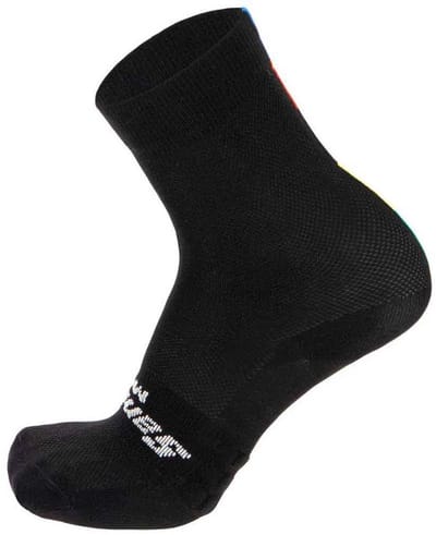 Santini Fietssokken Unisex Zwart - Official Uci Rainbow Socks - M