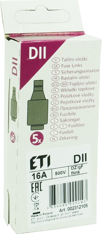 Electra | Diversen - Zekering 16amp 5 St.
