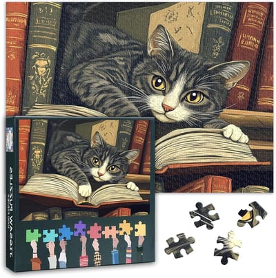 Puzzel 1000 Stukjes - Legpuzzel Volwassenen - Ontspannend Tijdverdrijf - Zone-indeling Achterkant - 50x70 cm - Zwart