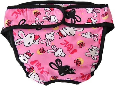 Hondenbroekjes - Sanitaire broekjes - Hondenhygiëne - Wasbaar en herbruikbaar - Taille 55 cm - Roze