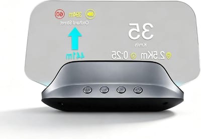 Head-Up Display Auto - Digitale Snelheidsmeter Navigatie - Veiliger Rijden - Navigatie Synchronisatie - 12.8x7.8 cm - Zwart