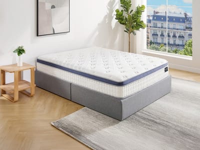 Vente-unique Matras 160 x 200 cm hybride 7-zone pocketvering en traagschuim dikte 25 cm - MALAO van PALACIO L 200 cm x H 25 cm x D 160 cm