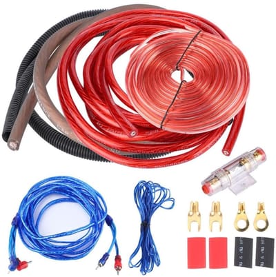 Dailygoody - Auto versterker installatie kit - 2800W maximale vermogen - Draadset voor subwoofer - 4 Guage Amp Kit - Universeel toepasbaar