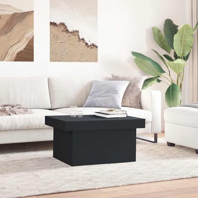 vidaXL - Salontafel - 80x55x40 - cm - bewerkt - hout - zwart