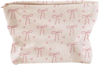Dailygoods - Roze Strik Make-uptasje Waterdicht en Handig