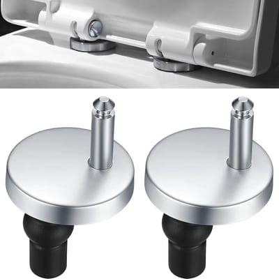 Toiletbril Bevestigingen - Scharnier Fittingen - WC Onderhoud - Snelle Ontgrendeling - 2 Stuks - Zilver