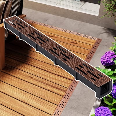 Afvoerrooster Goot - Drainage Cover - Efficiënte Drainage - Roestvrijstalen Deksel - 75mm x 40mm - Grijs