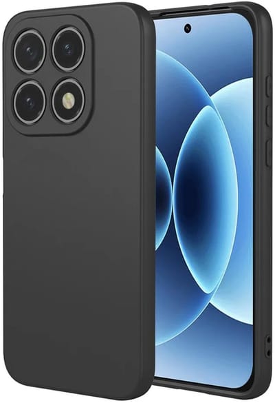 Hoesje geschikt voor Xiaomi 17 - Phonesta Soft Silk Silicone Back Cover - Zwart