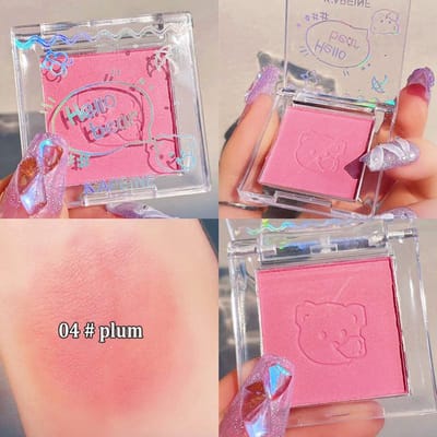 Monochroom Blush Palette Cheek Tint Blusher Poeder Natuurlijke Gezichtsmake-up Matte Peach Rouge Contour Schaduwpalette gray