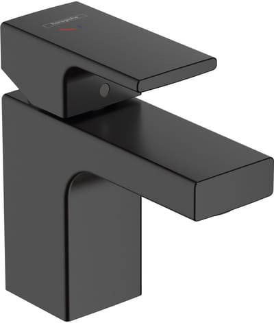hansgrohe Vernis Shape - Wastafelmengkraan - Ééngreeps bediening - CoolStart energiebesparend - Met trekwaste - 70mm maat - Mat Zwart