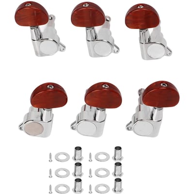 Kit de 6 chevilles d'accordage pour cordes de guitare, 3 gauches et 3 droites, scellées, pour mécaniques