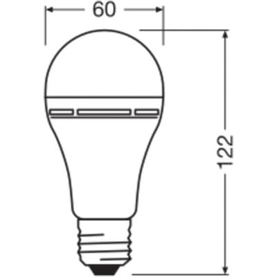 OSRAM HOMELIGHTING 4099854190131 LED-lamp werkt op batterij-lamp Energielabel F (A - G) E27 Peer 8 W = 60 W Neutraalwit (Ø x h) 60 mm x 60 mm 1