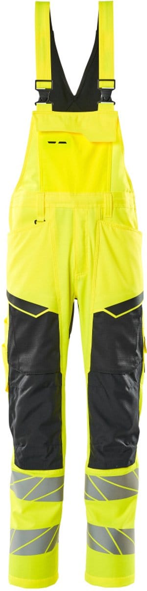 Mascot Accelerate Safe Amerikaanse overall met kniezakken 19569-236 - Hi-Vis geel/zwart - C46 - 76