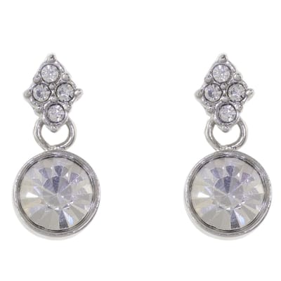 Behave - Oorbelhangers dames - Zilverkleur kristal - Elegant design