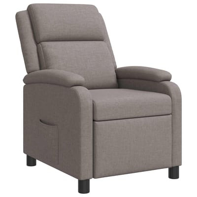 vidaXL - Recliner - Taupe - Stof