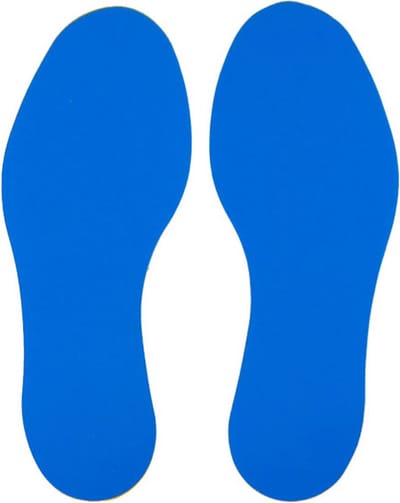 Voetstap Set Links+Rechts - Blauw 70 x 180 mm Vlak