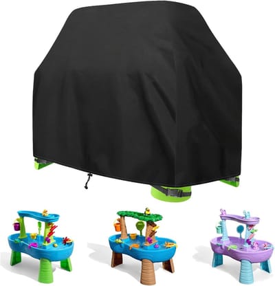 Waterspeeltafelhoes - Speelgoedhoes Buiten - Bescherming Speelgoed - Waterdicht Stof - 86x86x82 cm - Zwart