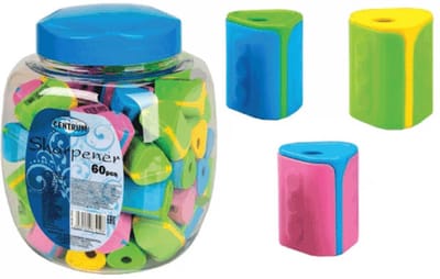 Centrum puntenslijpers set - 60 stuks met opvangbakje kleurrijk.