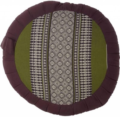 Fine Asianliving Thais Kussen Meditatie Zitkussen Rond Zafu Groen Kapok D40xH17cm Meditatie Mat Matras
