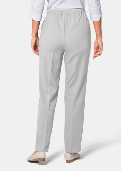 Comfortabele ribbroek CARLA - grijs - Gr. 40 van Goldner Fashion