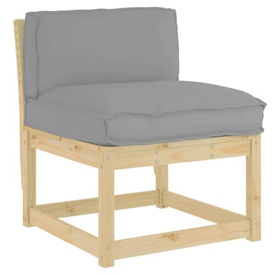 vidaXL - Kussen - Oxford - Stof - Grijs - 70 - x - 40 - x - 12 - cm