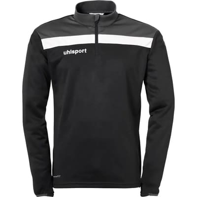 Uhlsport Offense 23 Ziptop Kinderen - Zwart / Antraciet / Wit | Maat: 140