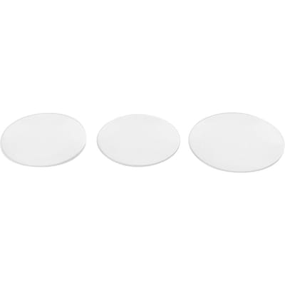 3 stuks Enkel Koepel Horlogeglas Onderdeel Vervanging Rond Transparant Horlogeglas (35+36+40) white