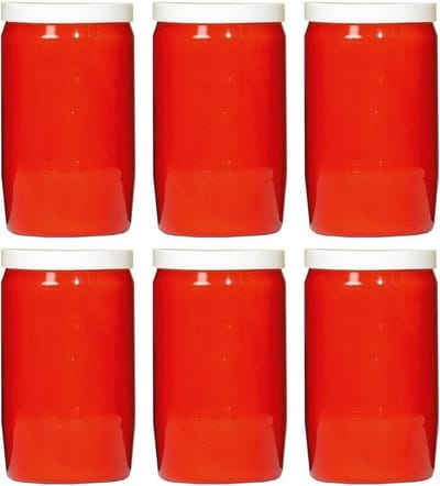 Grafkaars/gedenklicht - 6x - rood - 6 x 10 cm - 3 dagen brandtijd - Graflichten