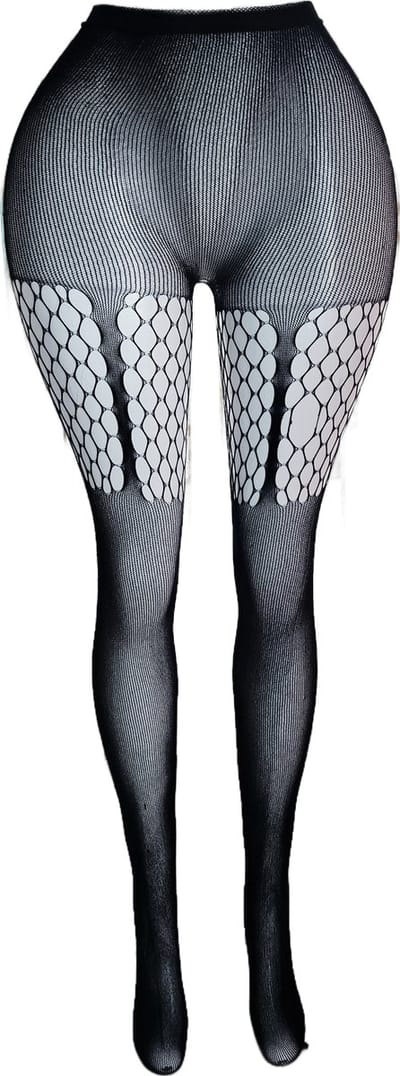 BamBella ® - Panty -Onesize - gaas maillot dunne pantys Dames - Onesize - lingerie van kant zwart