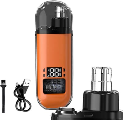 Neus en Oor Trimmer - Gezichts Haarverwijderaar - Persoonlijke Verzorging - Stille Werking - 90 Min Gebruik - Oranje