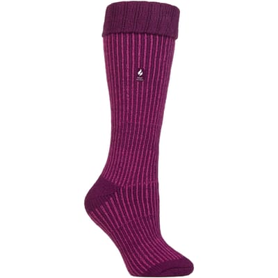 Dames Dikke Winter Warme Knielange Geribbelde Thermo Boot Sokken