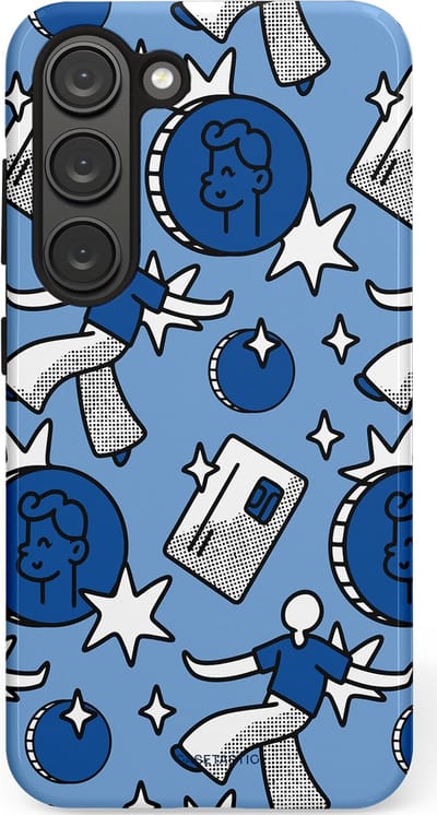 Casetastic Hoesje Geschikt voor Samsung S23 - Stijlvolle Beschermende Duo-layer Case - Geldroute