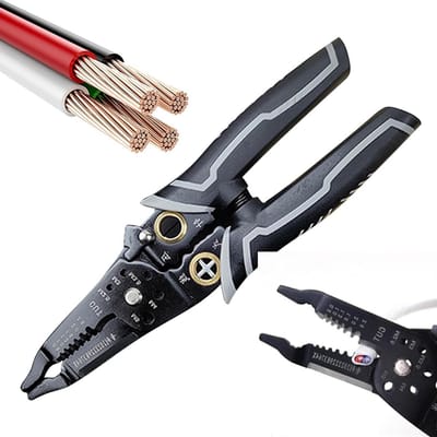 Kabelvulgereedschap - Draadstripper - Elektrische klussen - Multifunctioneel gereedschap - 21 cm lengte - Zwart