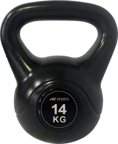 AJ-Sports Kettlebell - PVC 14 kg - Kettlebell - Gewichten - Krachttraining - Zwart - Fitness - Geschikt voor Crossfit & Fitness