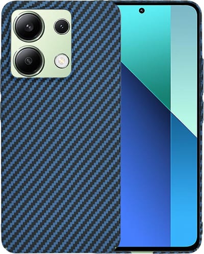 Hoesje geschikt voor Xiaomi Redmi Note 13 4G - Techsuit Carbonite FiberShell Carbon Back Cover - Blauw