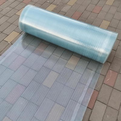 Broeikasdakplaat - Versterkt paneel - Dakbedekking buiten - Slagvast waterdicht - 0.6x4m - Transparant